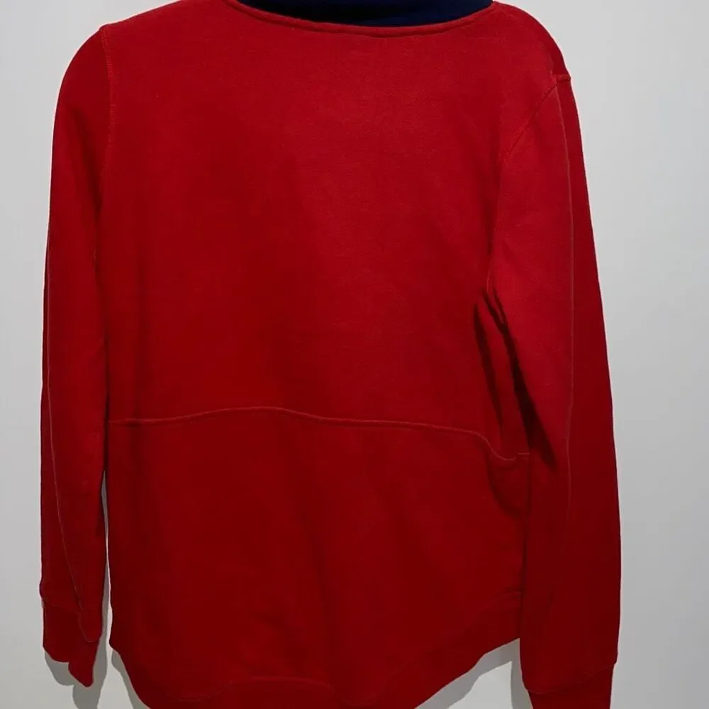 Tommy Hilfiger Sport Drawstring Turtleneck Long Sleeve Red Blue Sweater Size L - Picture 5 of 9